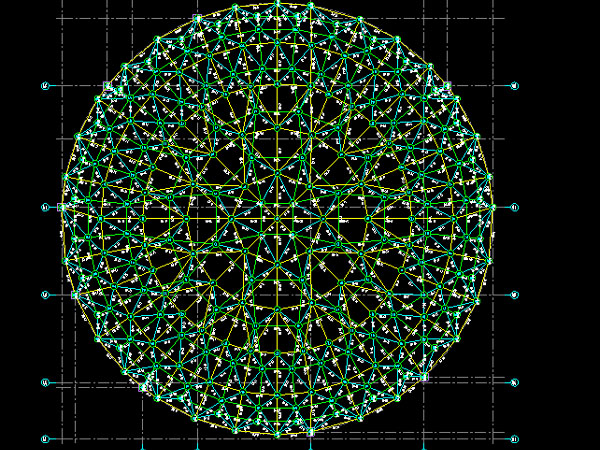 楚雄明光正元广场圆形网架